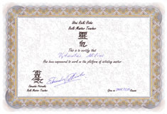 Reiki meistro diplomas
